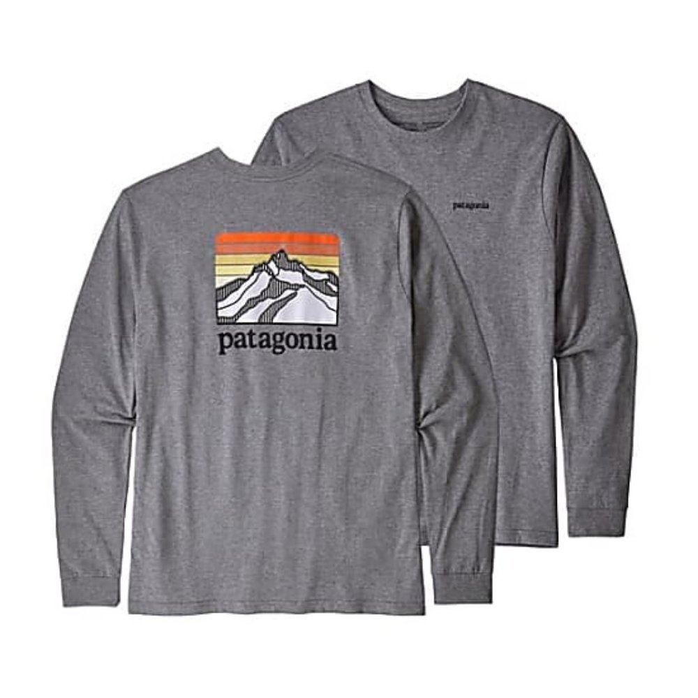 Patagonia Long Sleeve line logo Ridge Responsibili-tee